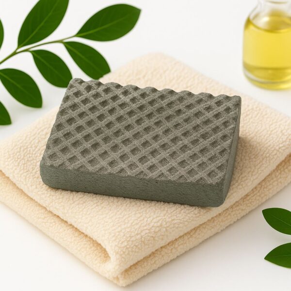 "Premium Natural Stone Foot Scrubber – Ayurvedic Pedicure Exfoliator for Cracked Heels & Dead Skin Removal – Herbal Spa Tool". - Image 3