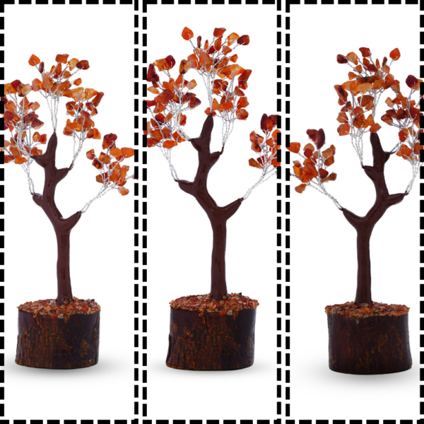 Red Aventurine Crystal Tree – 100 Beads Gemstone Bonsai | Healing Tree for Home Décor, Vastu Energy & Reiki Practices | Brings Positive Vibes, Confidence & Vitality to Any Space. - Image 4