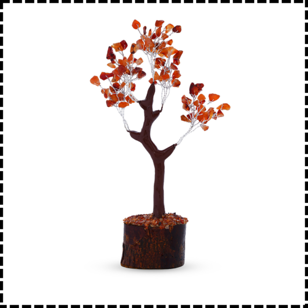 Red Aventurine Crystal Tree – 100 Beads Gemstone Bonsai | Healing Tree for Home Décor, Vastu Energy & Reiki Practices | Brings Positive Vibes, Confidence & Vitality to Any Space. - Image 2