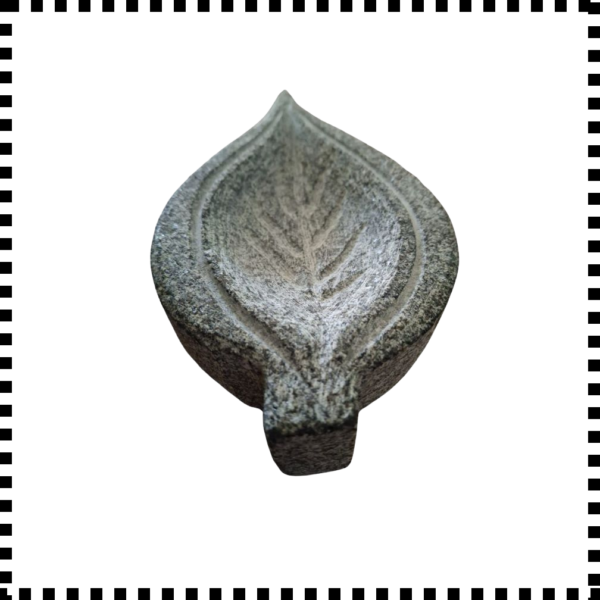 Tulsi Leaf Carved Temple Stone Diya – Traditional Oil Lamp for Home Temple Decor, Pooja Room & Festive Lighting. - Image 5